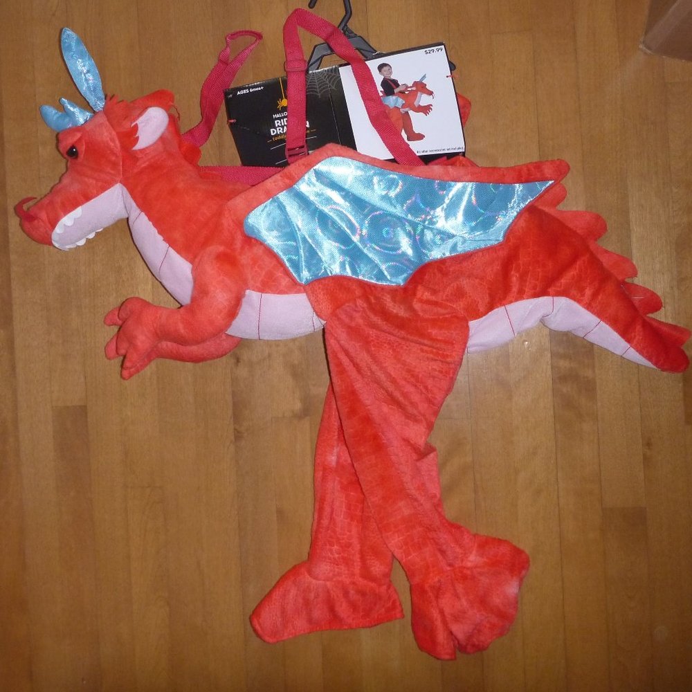 Boys girls RIDE ON Red DRAGON costume Size 3T/4T